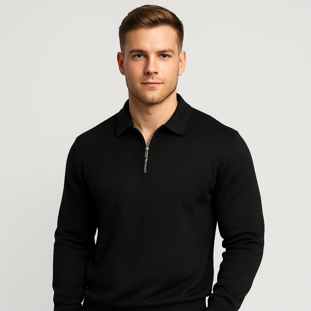 George - Comfortable Sweater with Zip and Collar