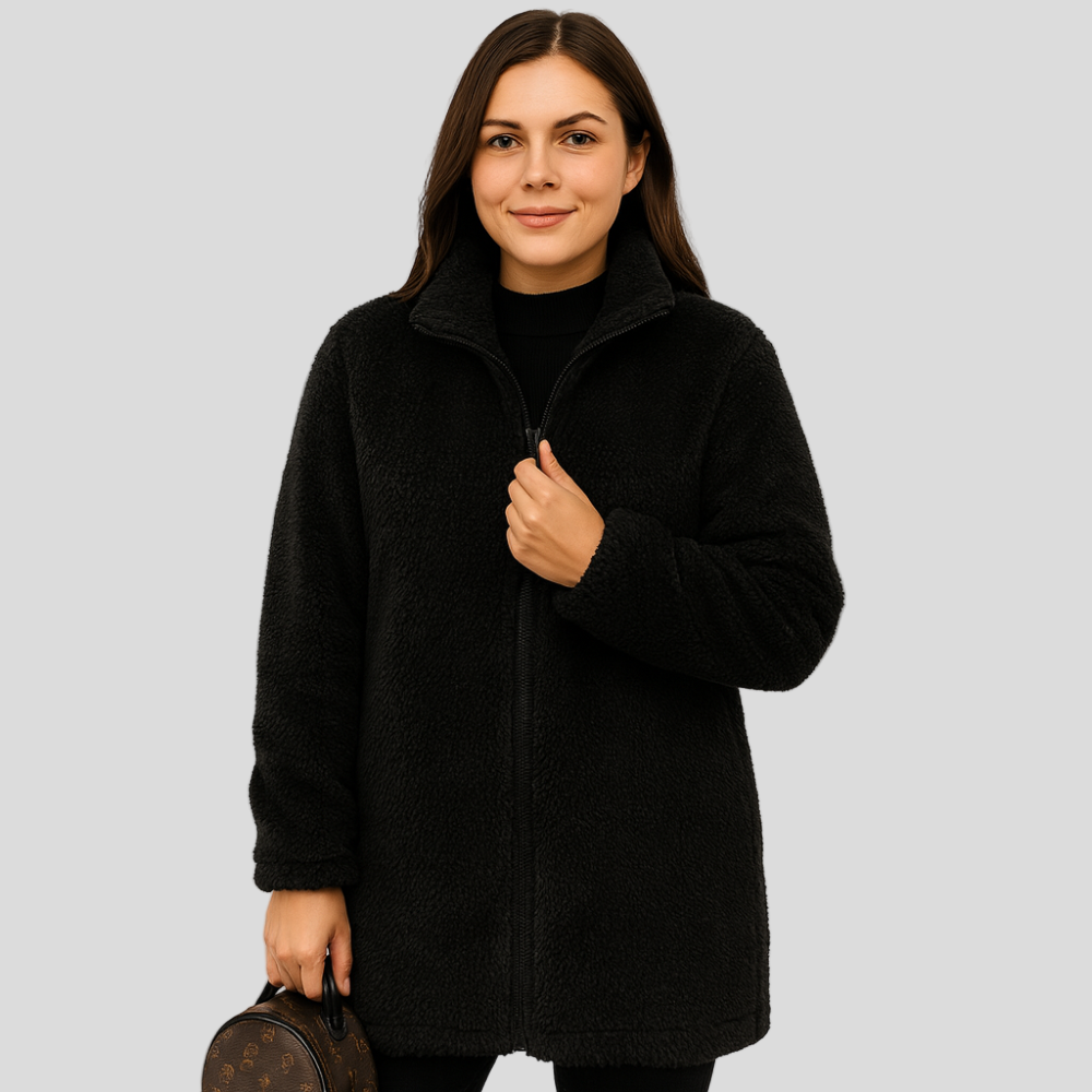 Lena | Women's Teddy Fleece Winter Jacket with Zipper