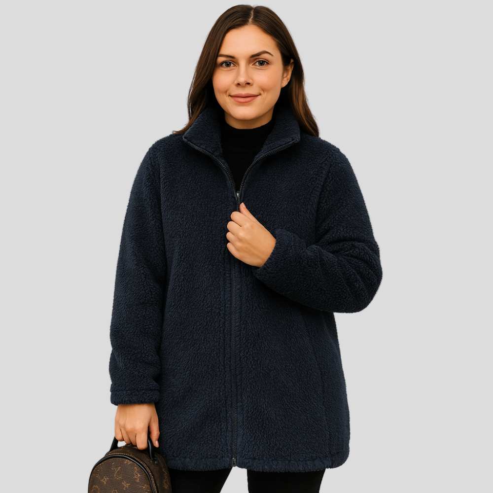 Lena | Women's Teddy Fleece Winter Jacket with Zipper