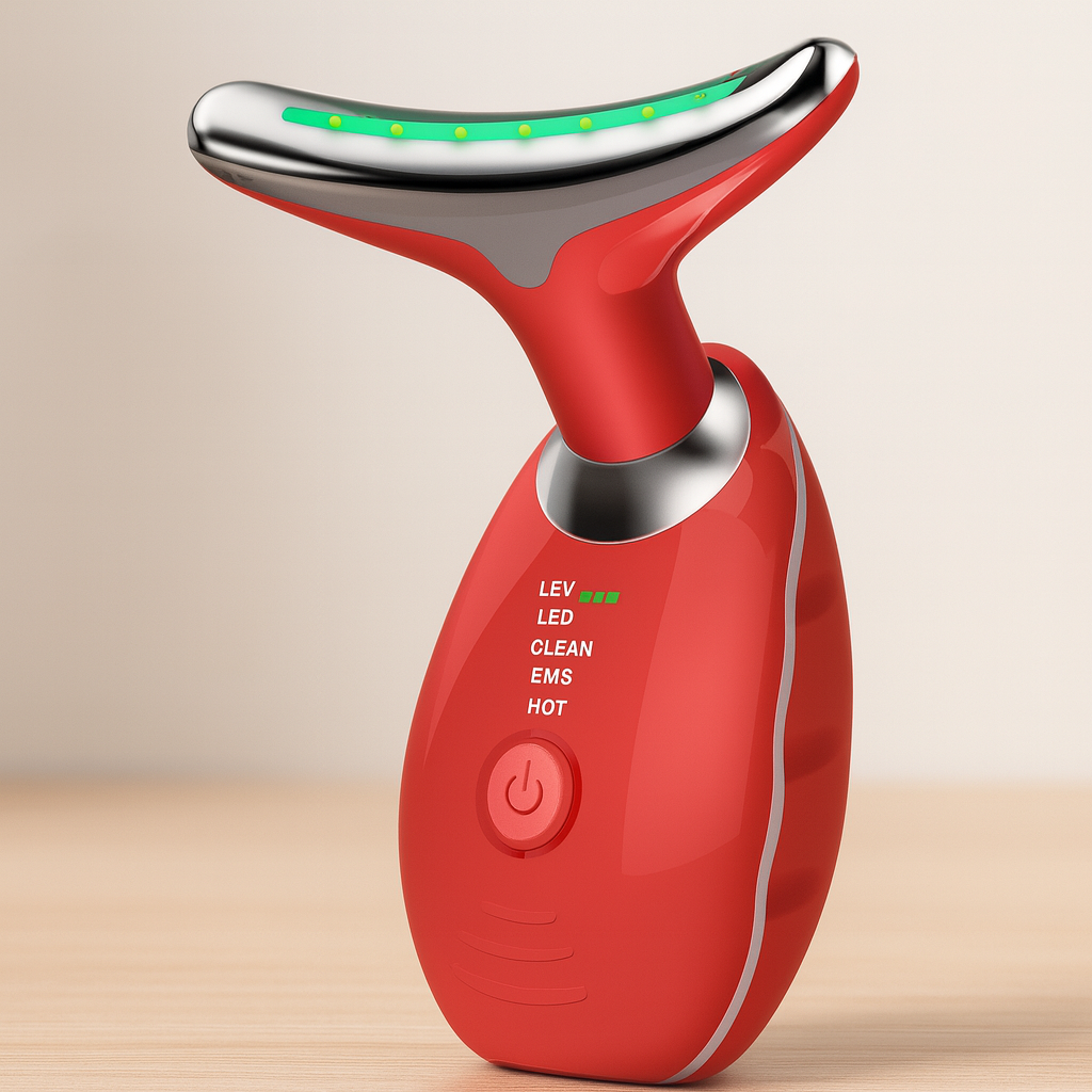 GlowLift – Anti-Wrinkle Lifting Massage Device with LED Therapy for Face and Neck