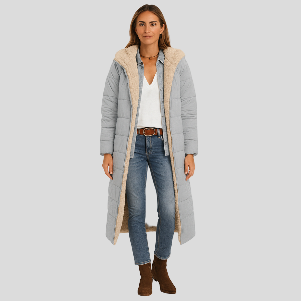 Amara | Women's Packable Winter Coat with Hood and Plush Fabric