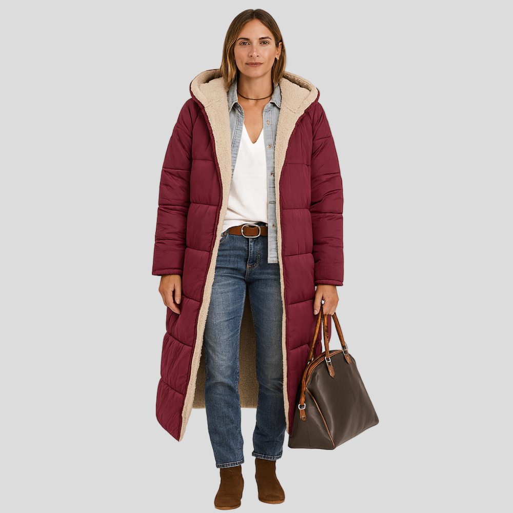 Amara | Women's Packable Winter Coat with Hood and Plush Fabric