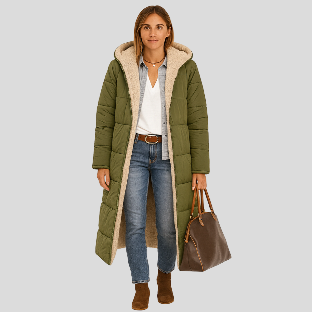 Amara | Women's Packable Winter Coat with Hood and Plush Fabric