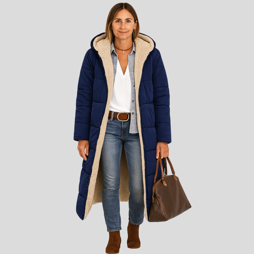 Amara | Women's Packable Winter Coat with Hood and Plush Fabric