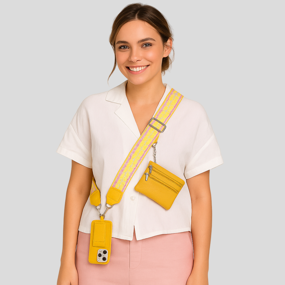 SecureZip | Stylish Crossbody Phone Holder with Wallet
