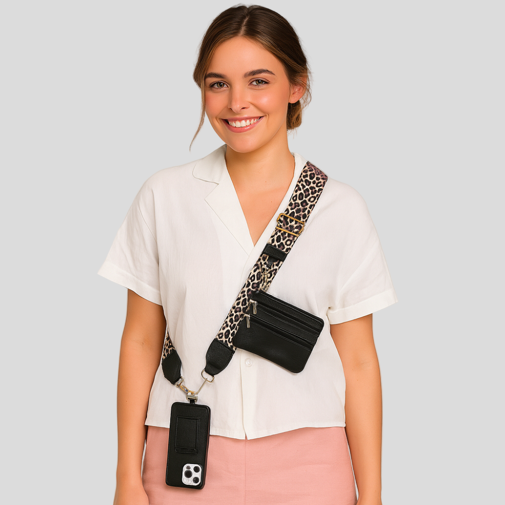 SecureZip | Stylish Crossbody Phone Holder with Wallet