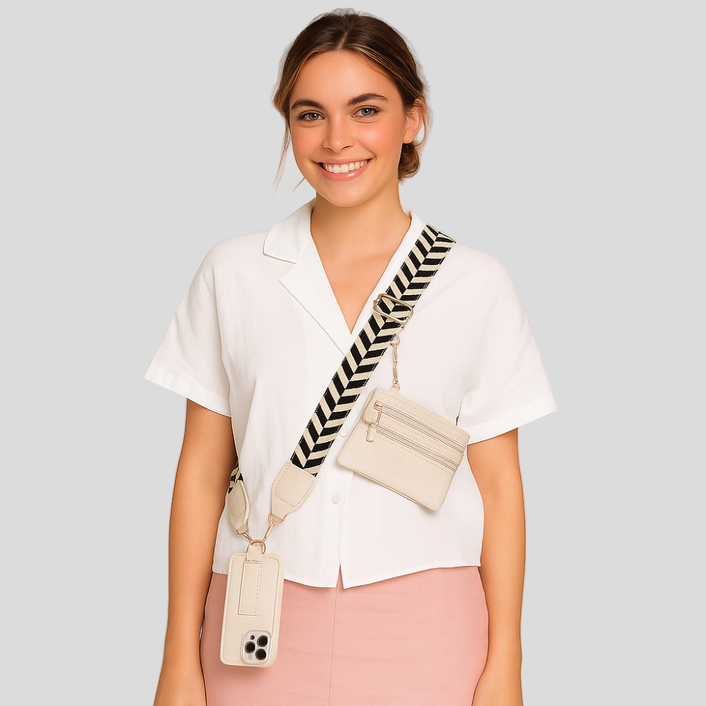 SecureZip | Stylish Crossbody Phone Holder with Wallet