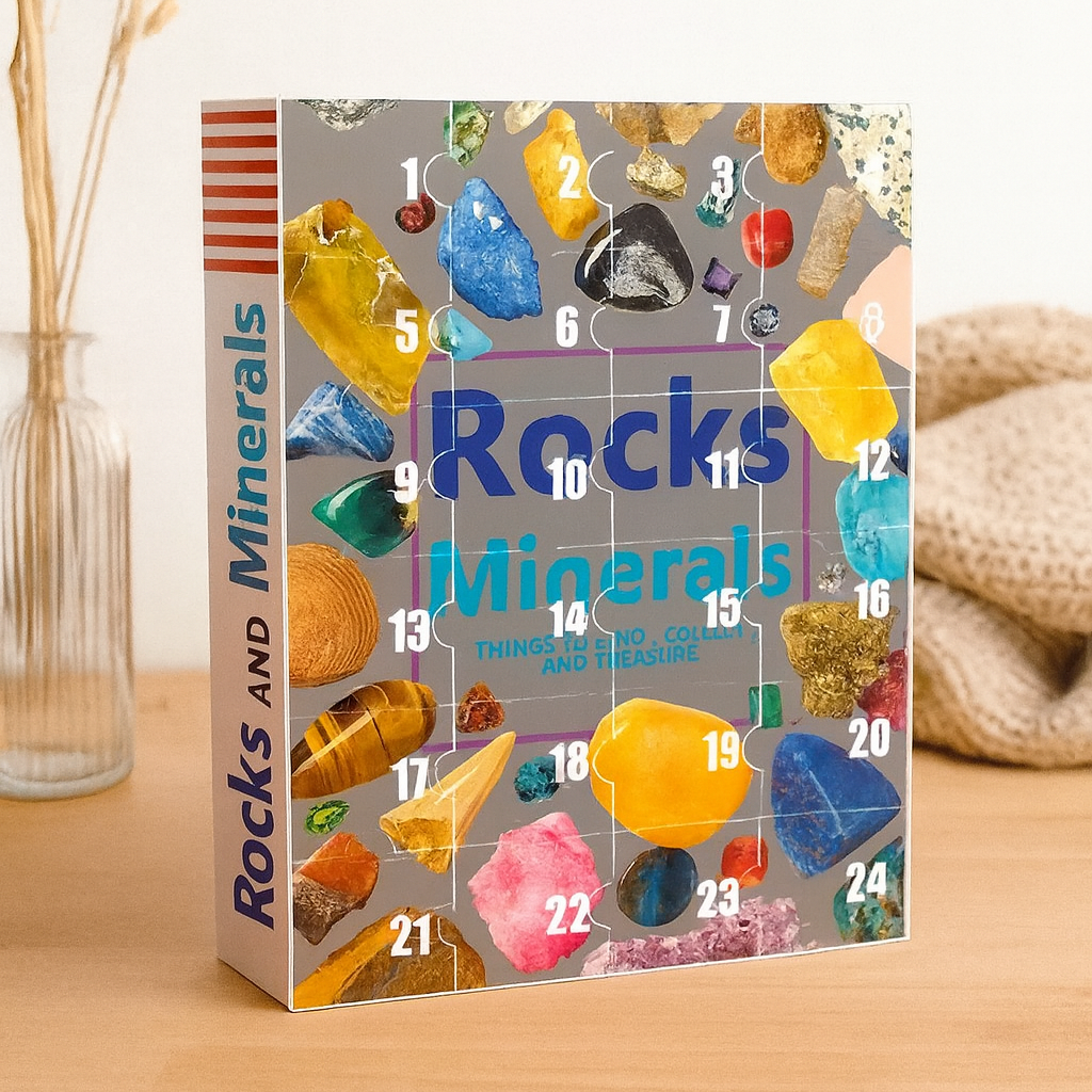 CrystalTreasures | Gemstone Advent Calendar with 24 Natural Crystals