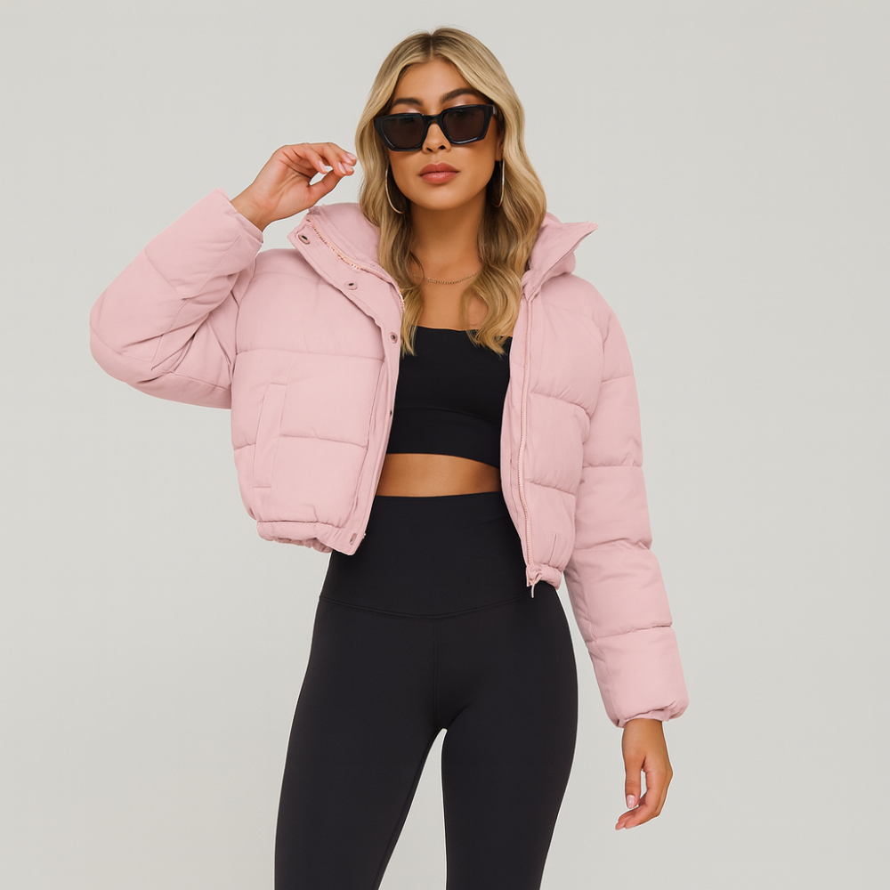 Alora | Pleated Drawstring Winter Coat