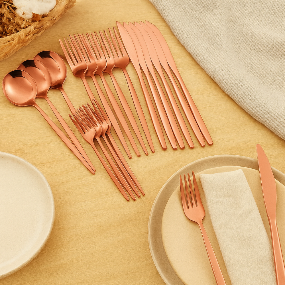 Sterling Gold Stainless Steel Cutlery Set of 30 Pieces