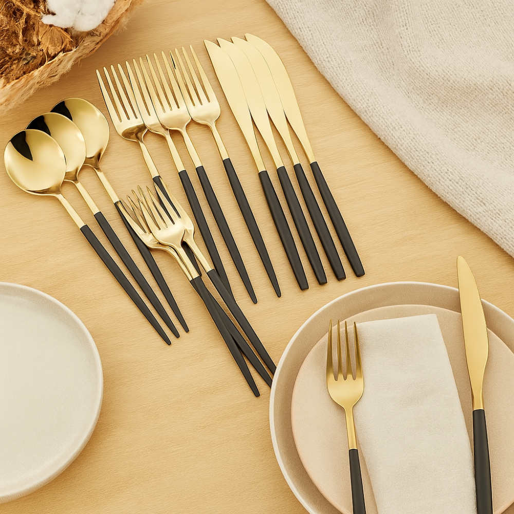 Sterling Gold Stainless Steel Cutlery Set of 30 Pieces