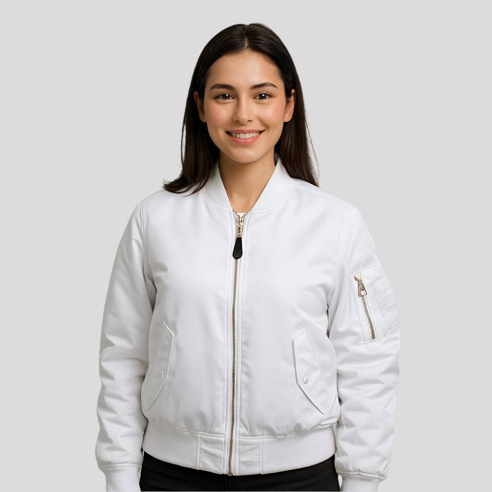 Women's Bomber Jacket MA-1 – Classic Design with Ribbed Cuffs