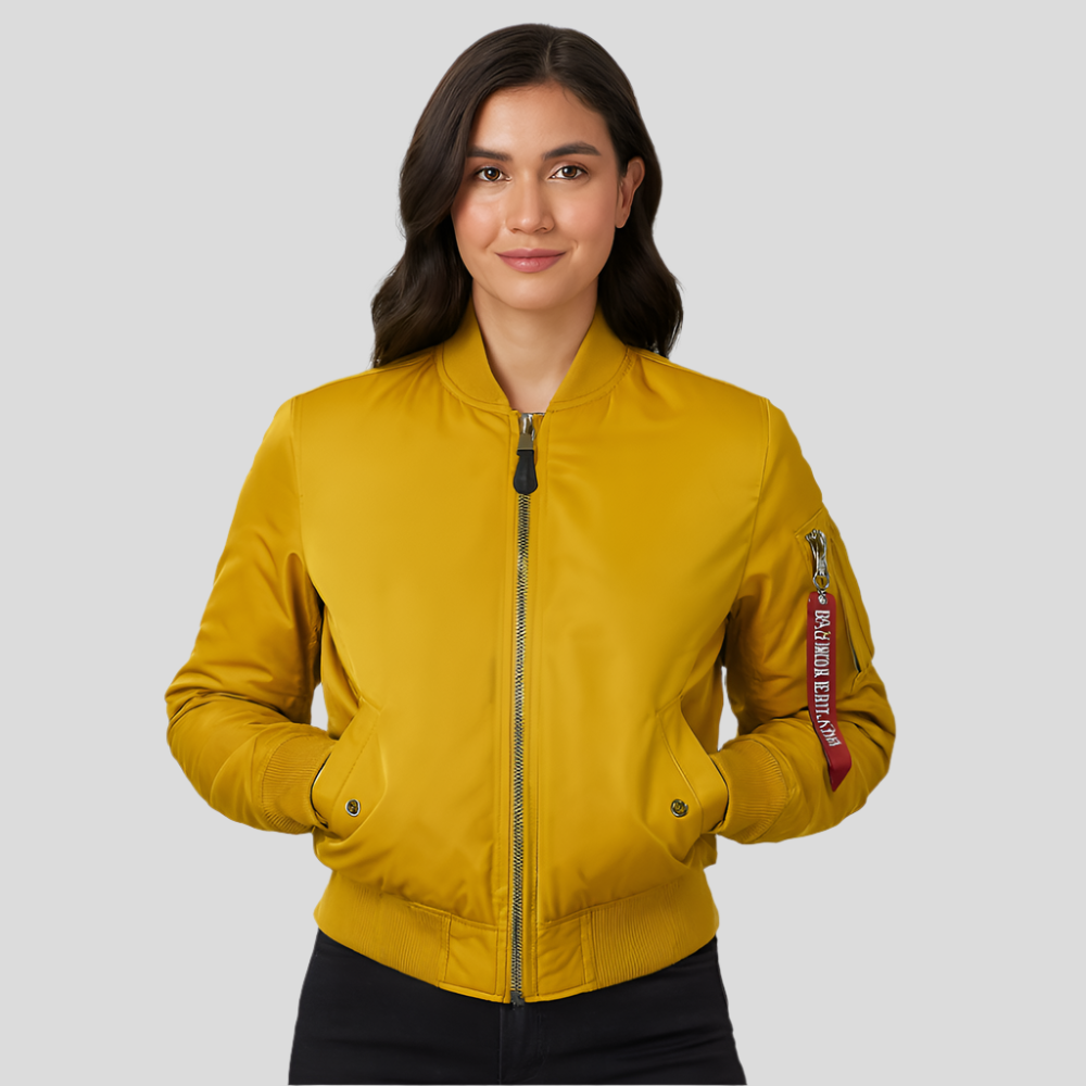 Women's Bomber Jacket MA-1 – Classic Design with Ribbed Cuffs