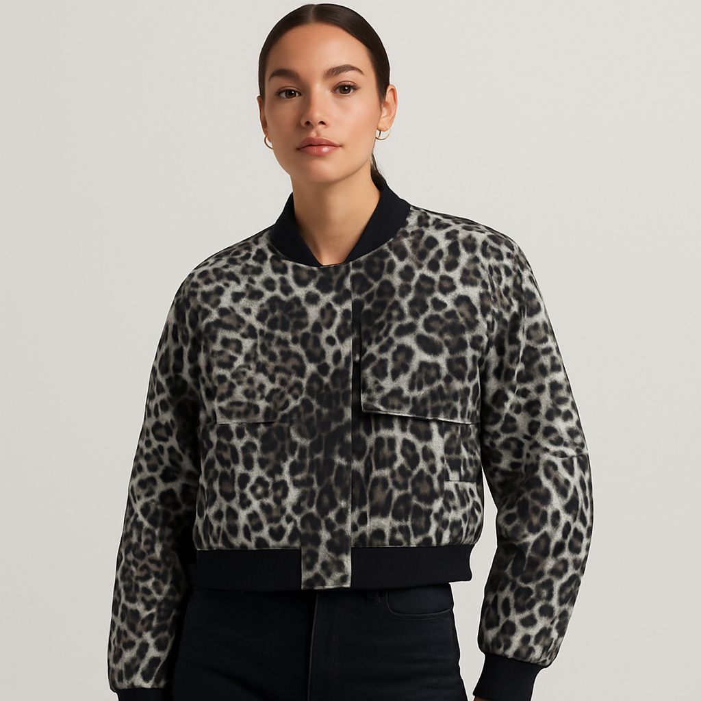 Beige Soft Bomber Jacket for Women – Casual and Comfortable Look