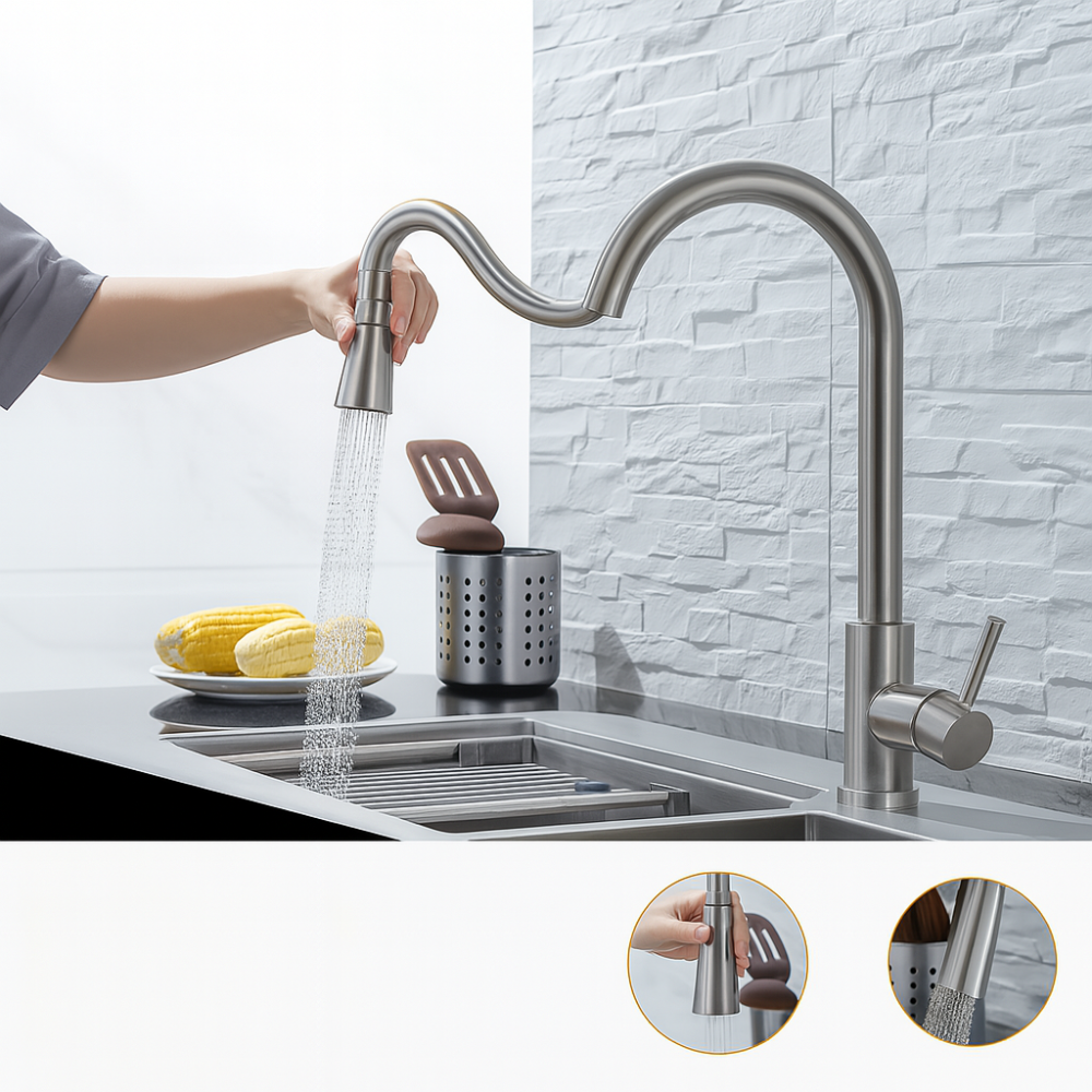 ActivatedTap - Modern Sensor High-Arc Kitchen Faucet