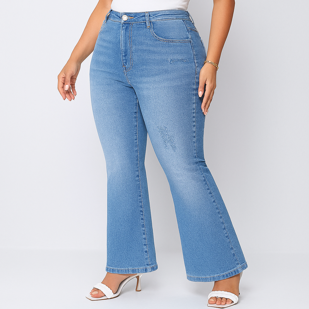 Marie – Women's Jeans with High Waist and Flare – Classic Fit Made from Stretch Denim
