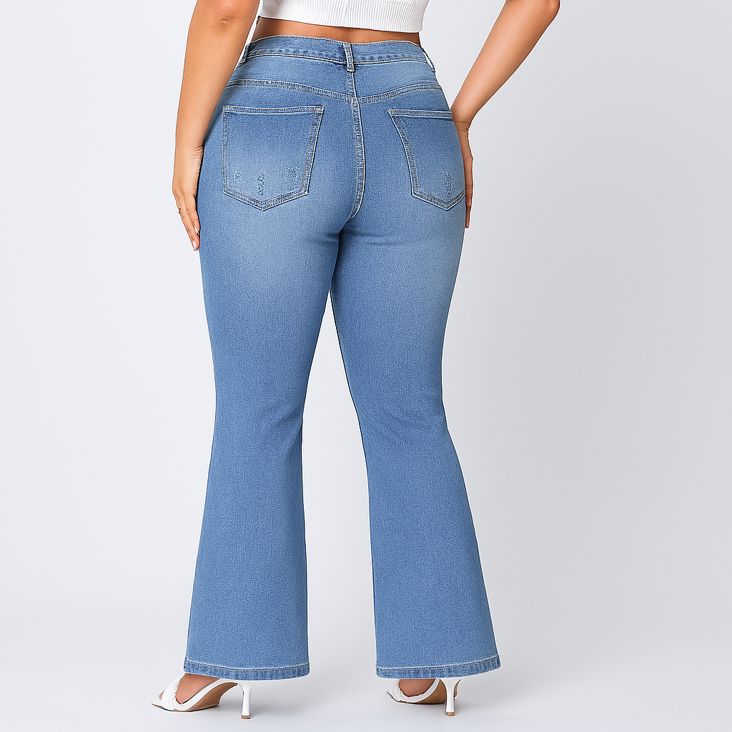 Marie – Women's Jeans with High Waist and Flare – Classic Fit Made from Stretch Denim