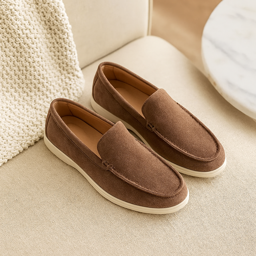 Bruno Classic Suede Loafers – Handmade Men's Slippers