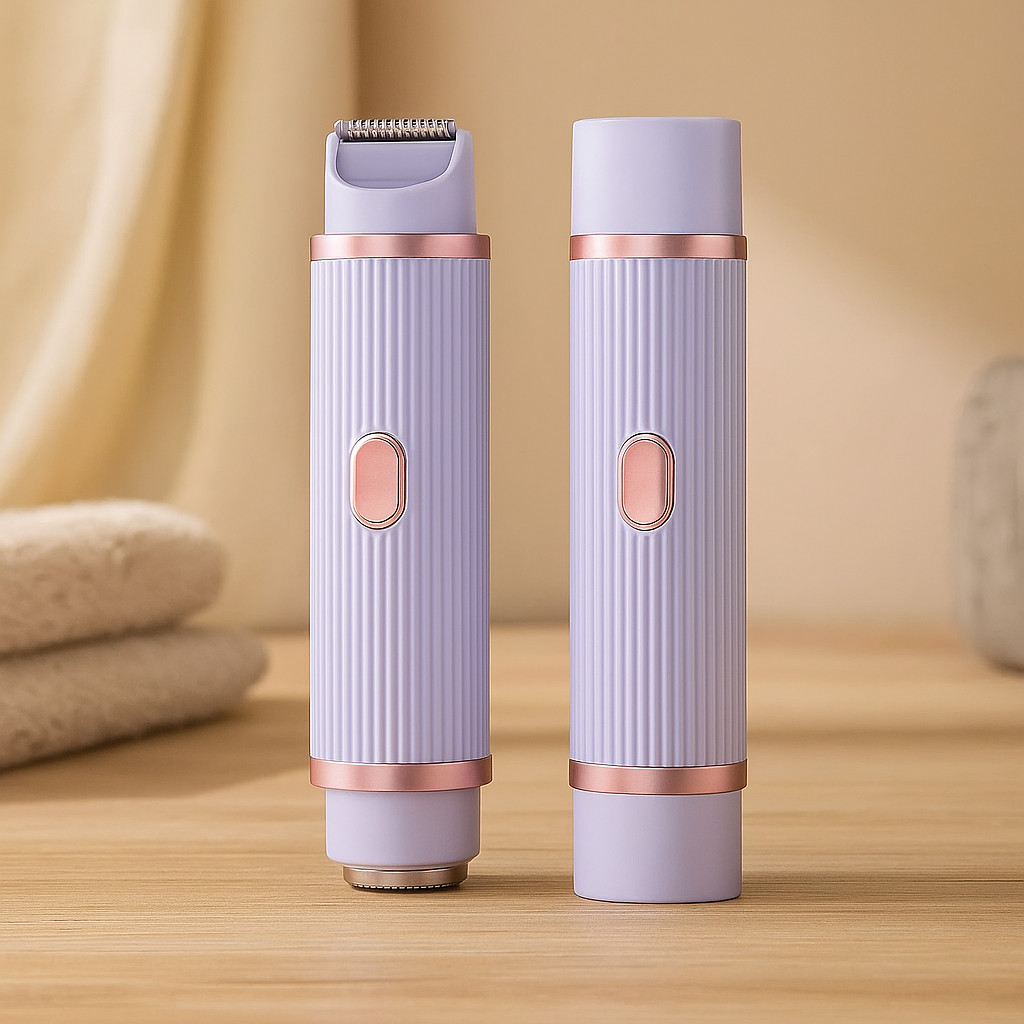 2-in-1 Women's Electric Shaver – Bikini, Eyebrow, and Underarm Hair Trimmer for Wet and Dry Use