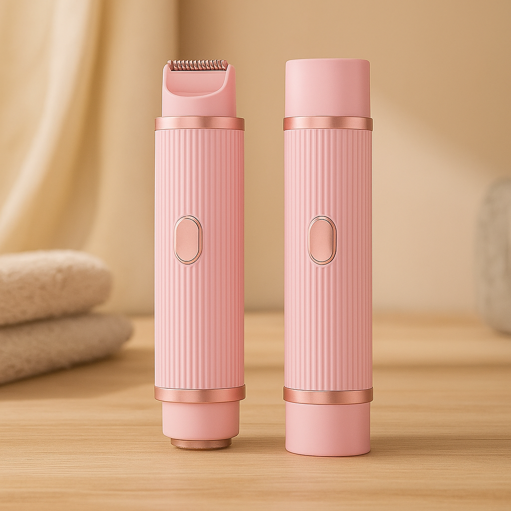 2-in-1 Women's Electric Shaver – Bikini, Eyebrow, and Underarm Hair Trimmer for Wet and Dry Use