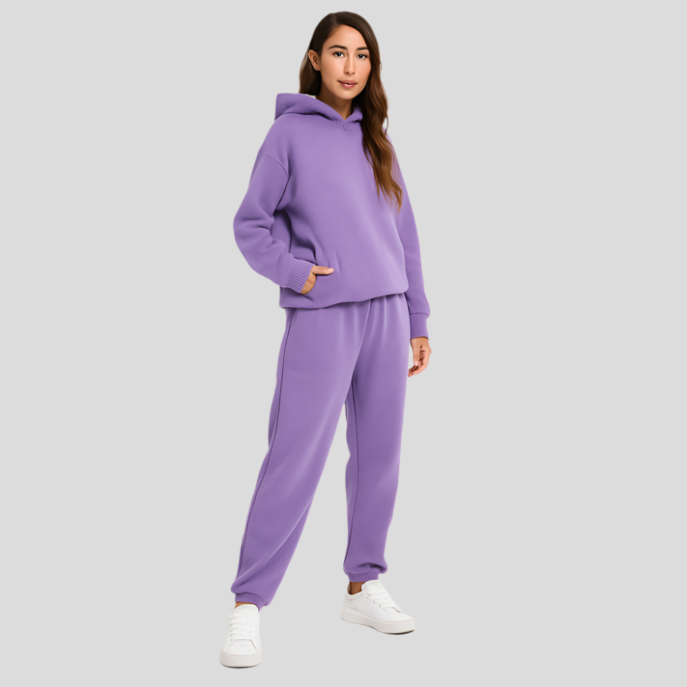 Ultimate Comfort Set with Hoodie and Jogging Pants – Comfortable 2-Piece Loungewear for Women