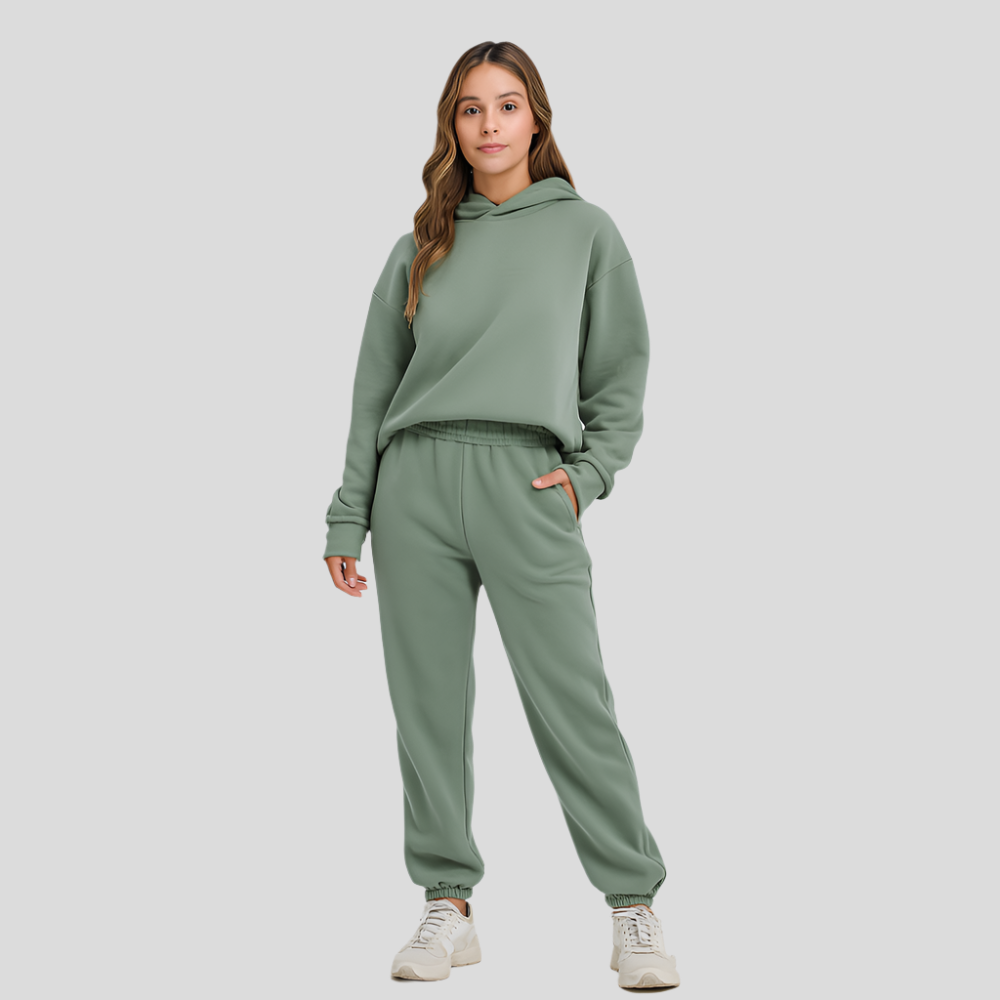 Ultimate Comfort Set with Hoodie and Jogging Pants – Comfortable 2-Piece Loungewear for Women