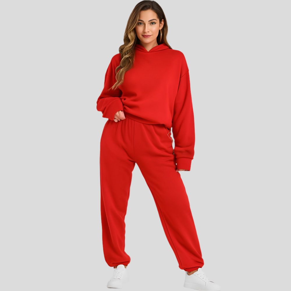 Ultimate Comfort Set with Hoodie and Jogging Pants – Comfortable 2-Piece Loungewear for Women