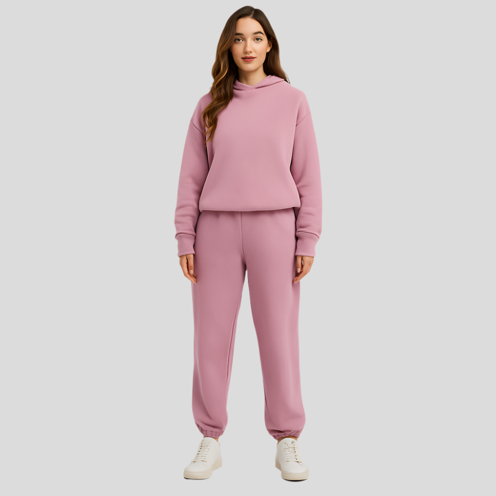 Ultimate Comfort Set with Hoodie and Jogging Pants – Comfortable 2-Piece Loungewear for Women