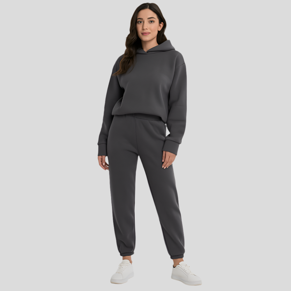 Ultimate Comfort Set with Hoodie and Jogging Pants – Comfortable 2-Piece Loungewear for Women