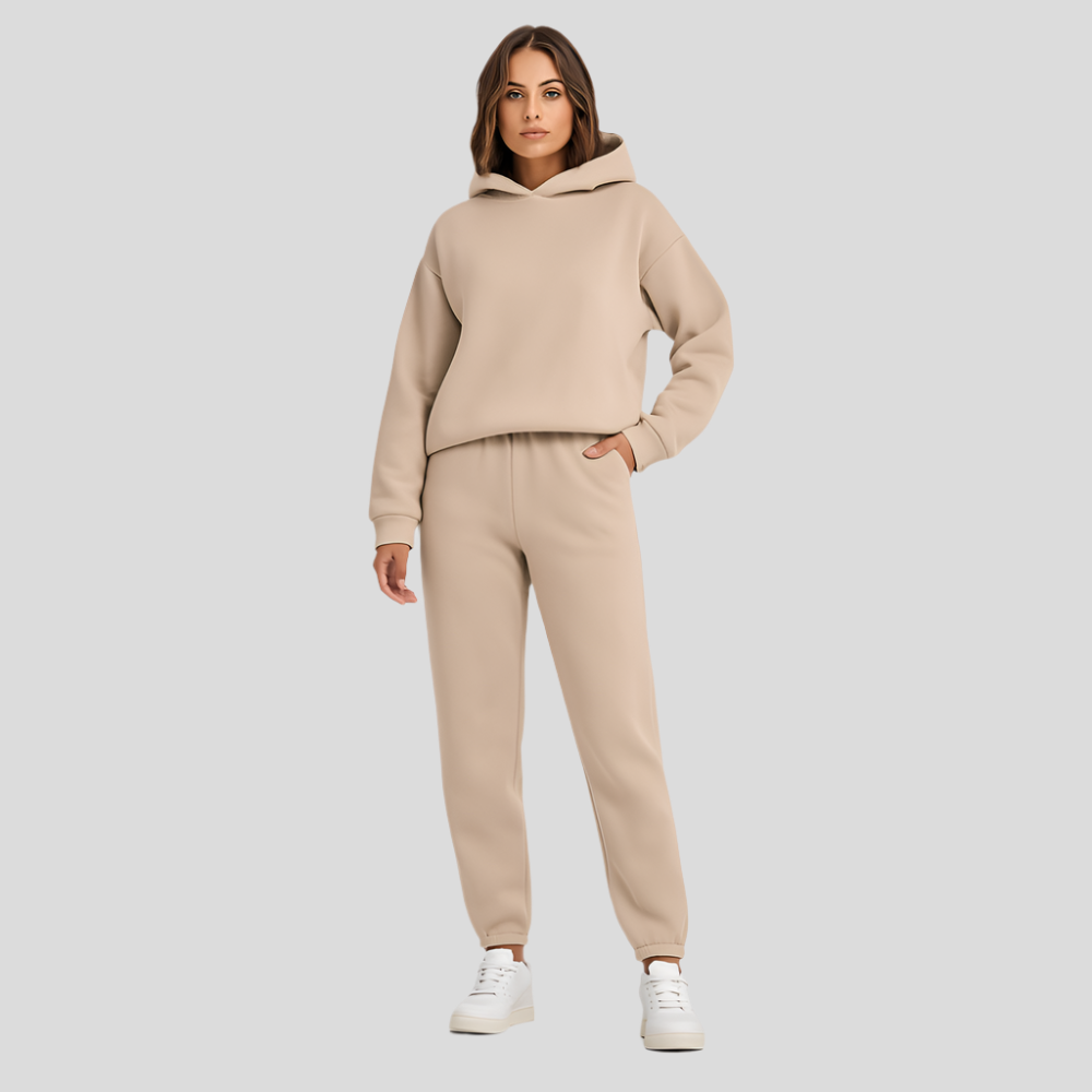 Ultimate Comfort Set with Hoodie and Jogging Pants – Comfortable 2-Piece Loungewear for Women