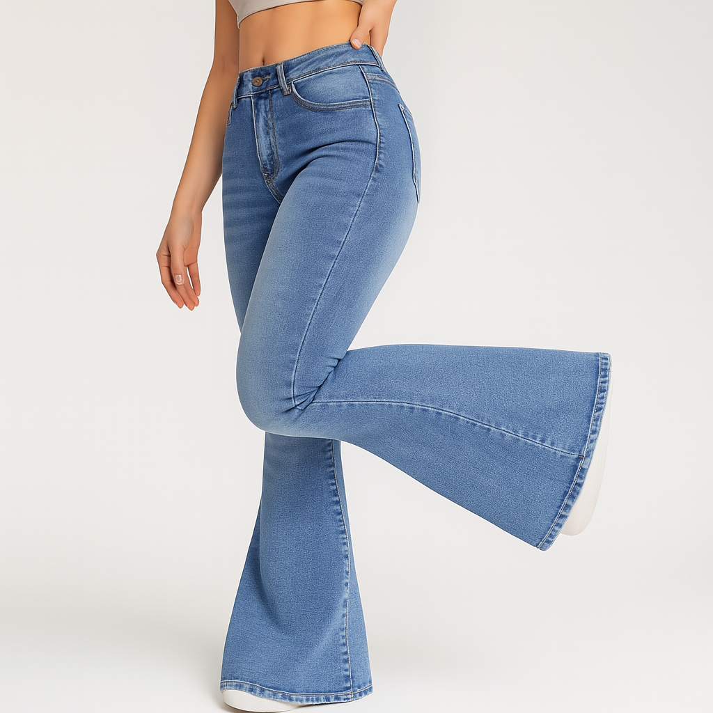Noa Women's High-Waisted Button-Fly Jeans - Skinny Fit, Solid Color, Extra Long