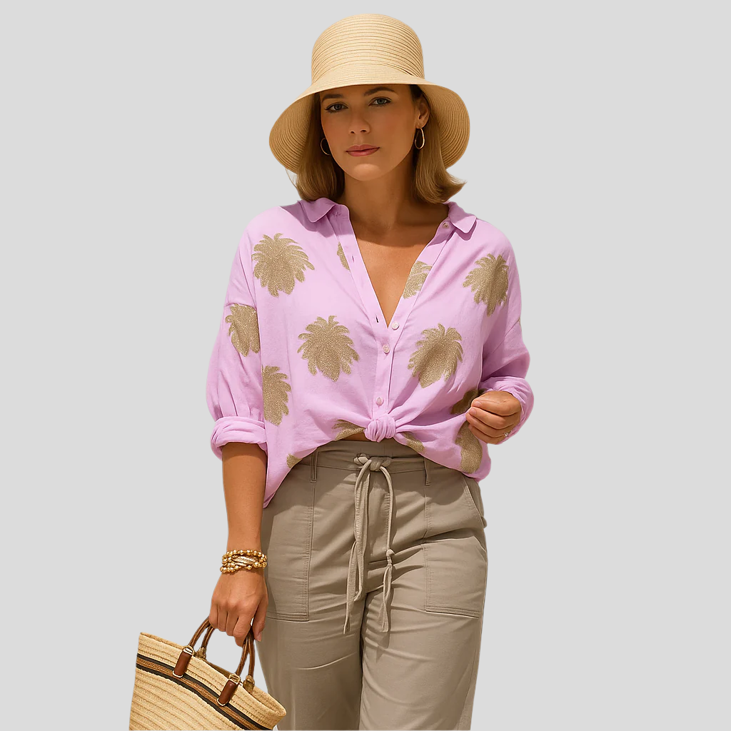 Isla Bohemian Chic Summer Blouse – Long Sleeve Top