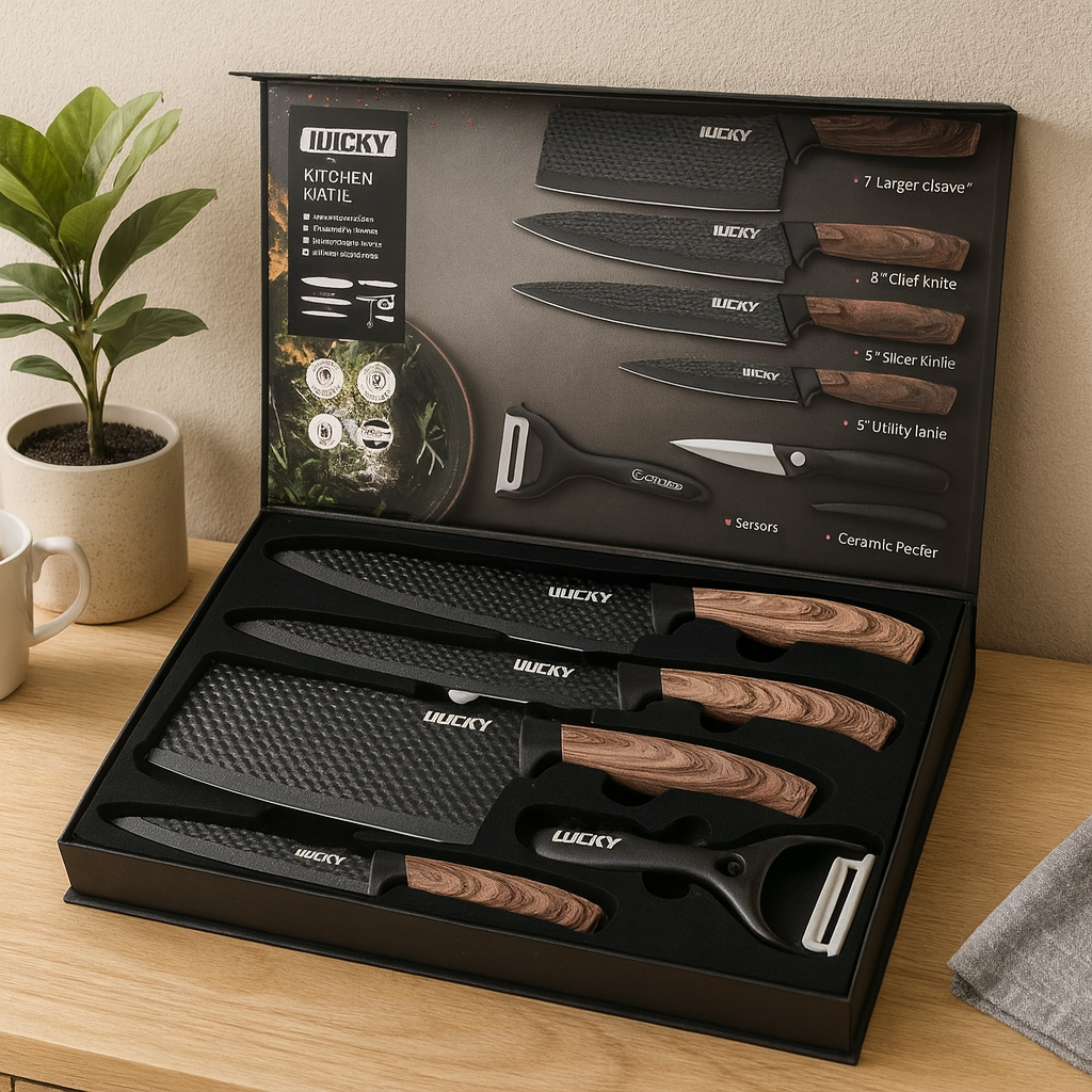 Savora | 6-Piece Stainless Steel Knife and Tool Set