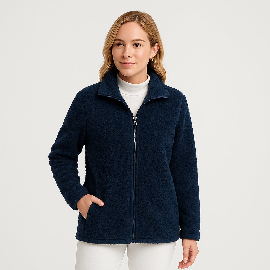 Lena | Teddy Fleece Winter Jacket for Women with Zipper