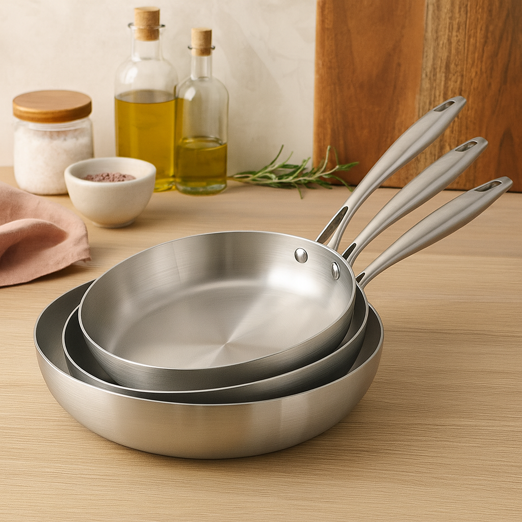 Cuisaro | Stainless Steel Frying Pan for Induction and Gas