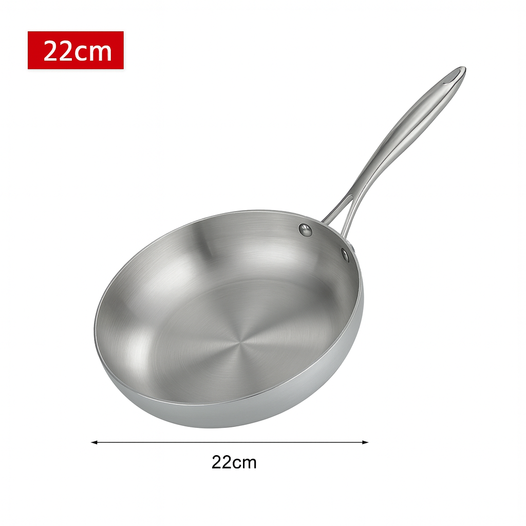 Cuisaro | Stainless Steel Frying Pan for Induction and Gas