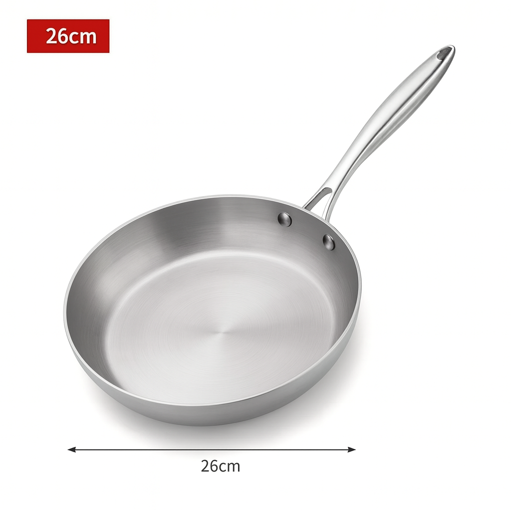 Cuisaro | Stainless Steel Frying Pan for Induction and Gas