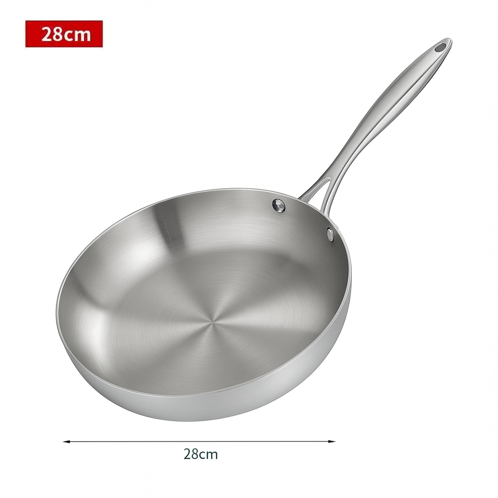 Cuisaro | Stainless Steel Frying Pan for Induction and Gas