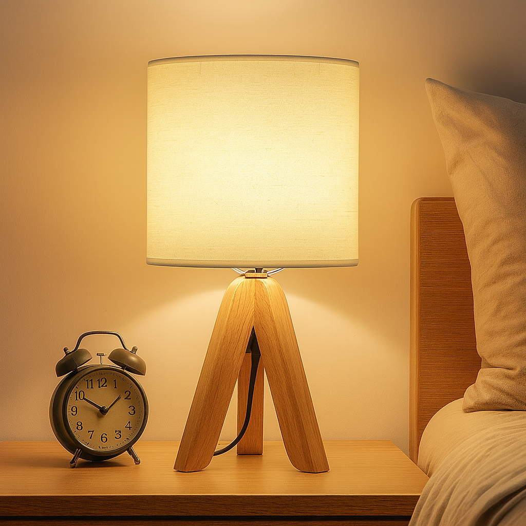 Clarest | Modern Wooden Lamp with Linen Shine