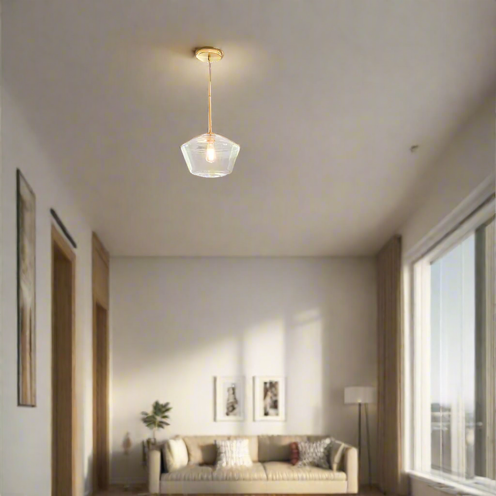 LumaGlow - Elegant Pendant Light made of Clear Glass