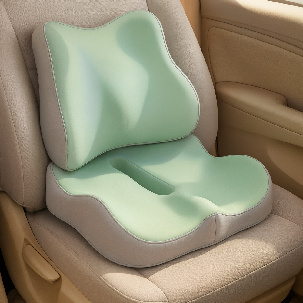 DriveEase | Memory Foam Car Seat Cushion with Removable Cover