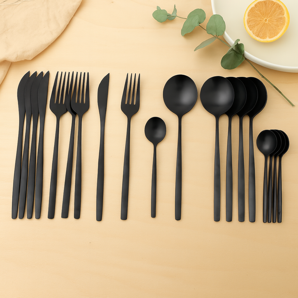 Edric | 24-Piece Stainless Steel Tableware Set