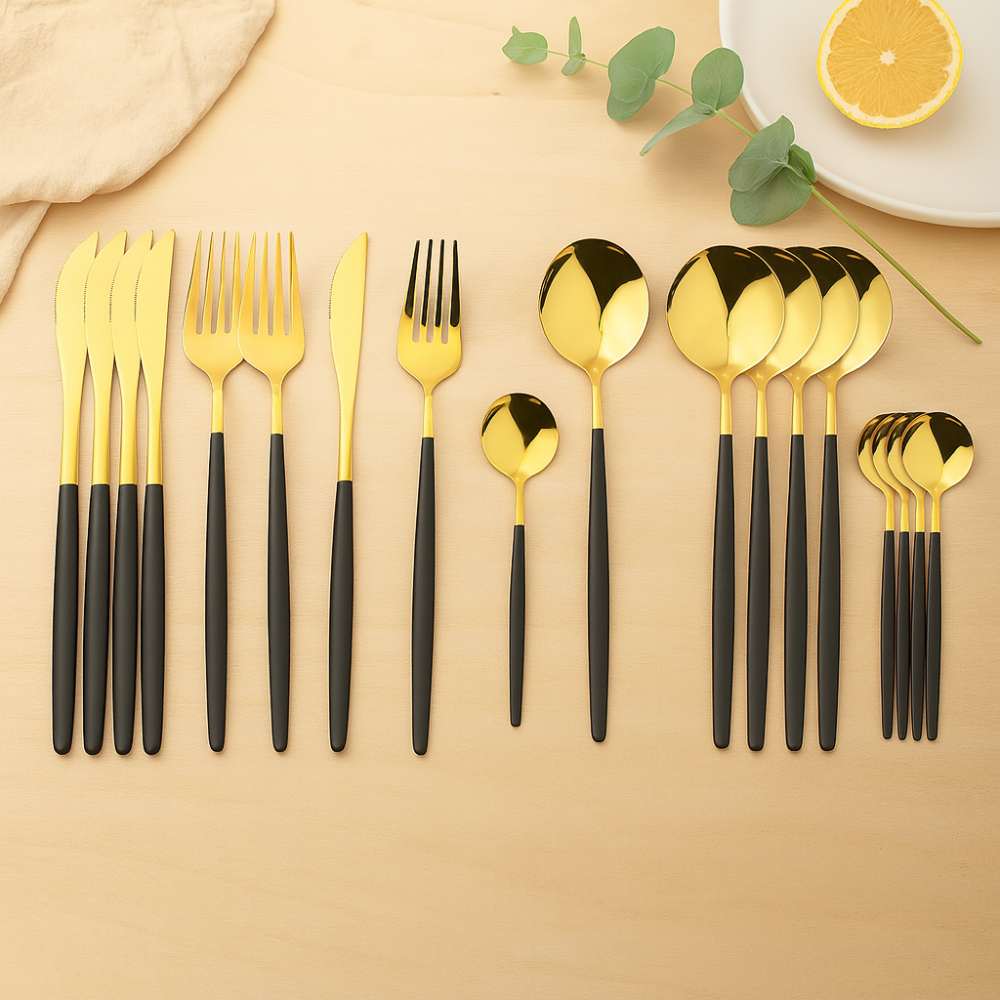 Edric | 24-Piece Stainless Steel Tableware Set