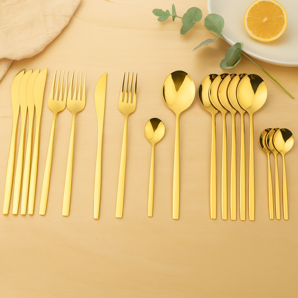 Edric | 24-Piece Stainless Steel Tableware Set