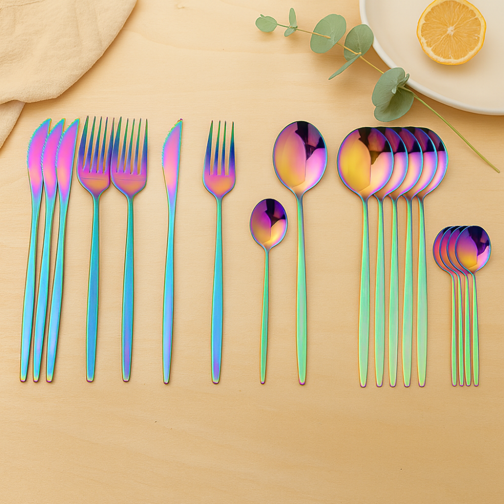Edric | 24-Piece Stainless Steel Tableware Set