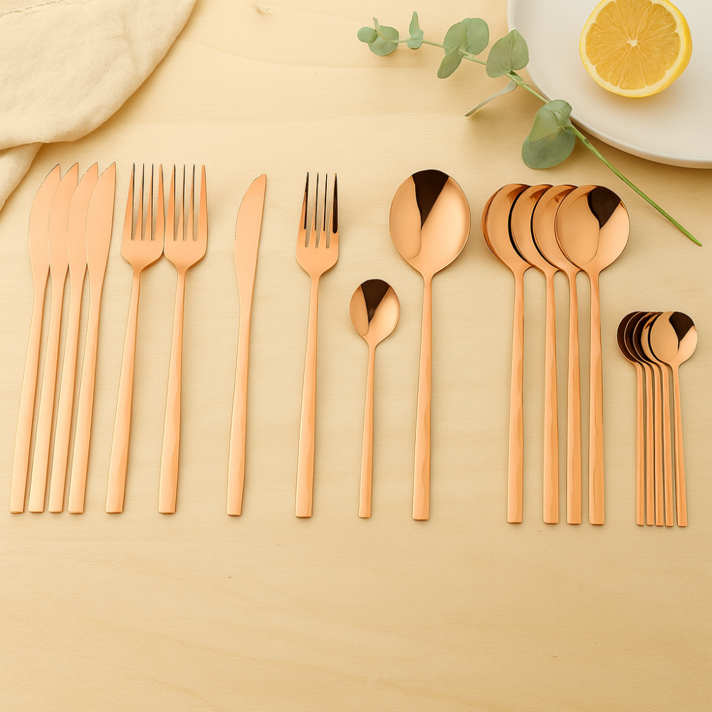 Edric | 24-Piece Stainless Steel Tableware Set