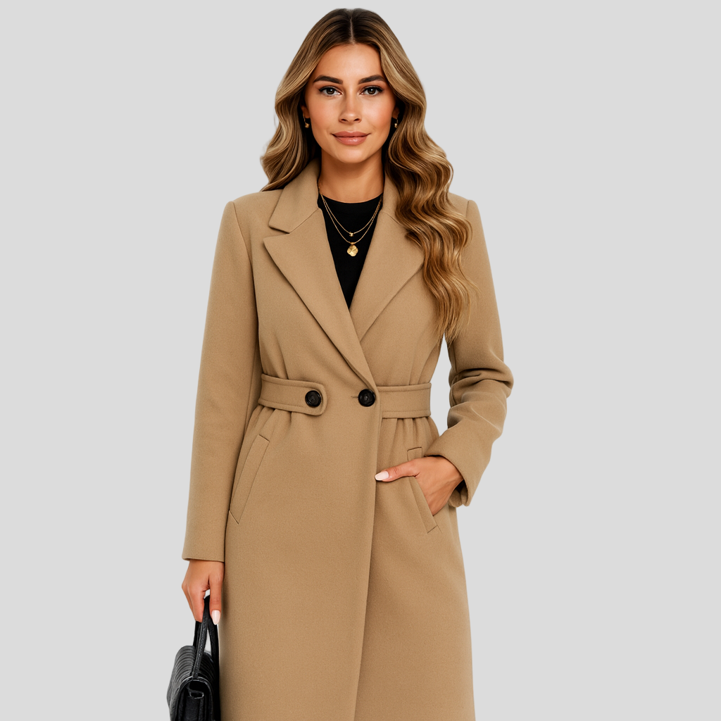 Emma | Chic Belted Collar Coat
