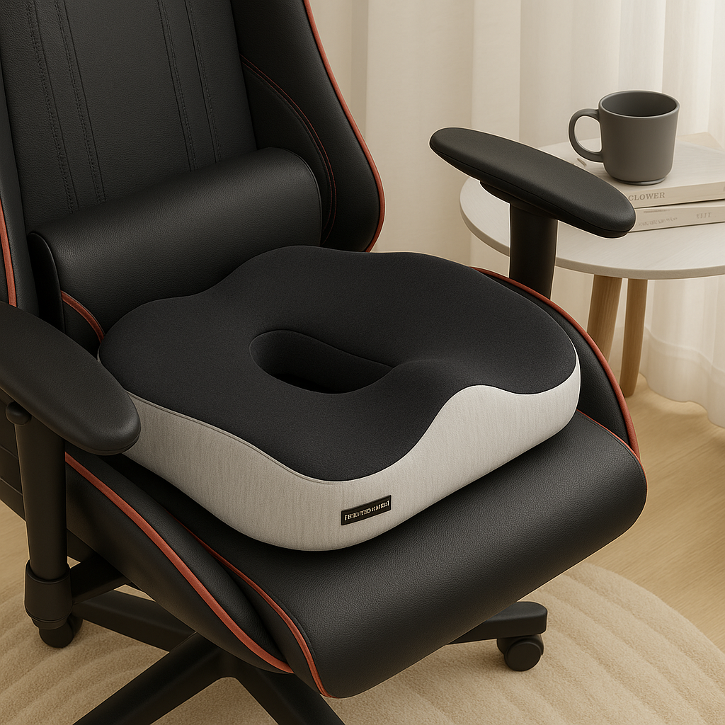 ErgoSit | Orthopedic Memory Foam Seat Cushion for Office and Home
