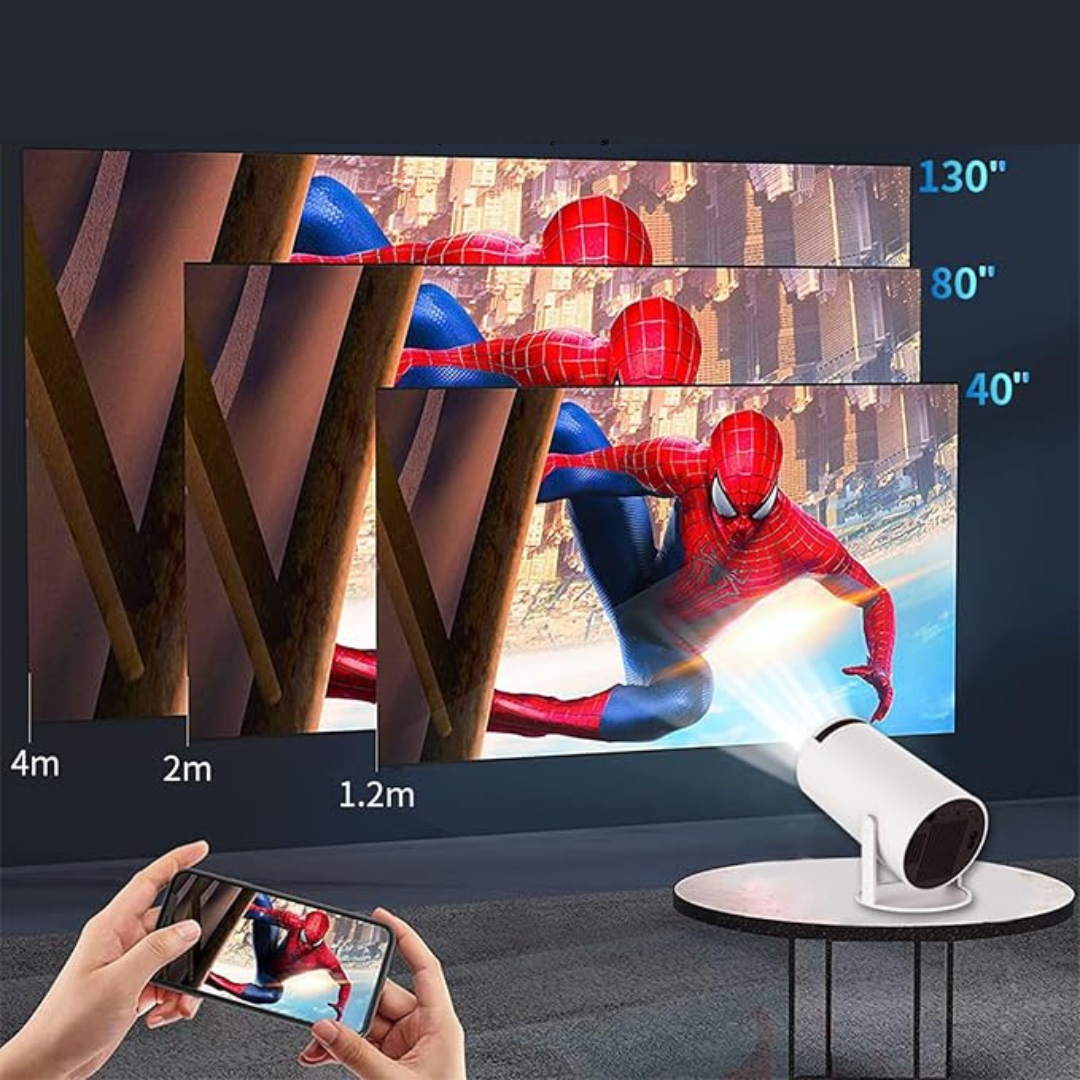 ViewMax Portable 4K HD Projector for Home