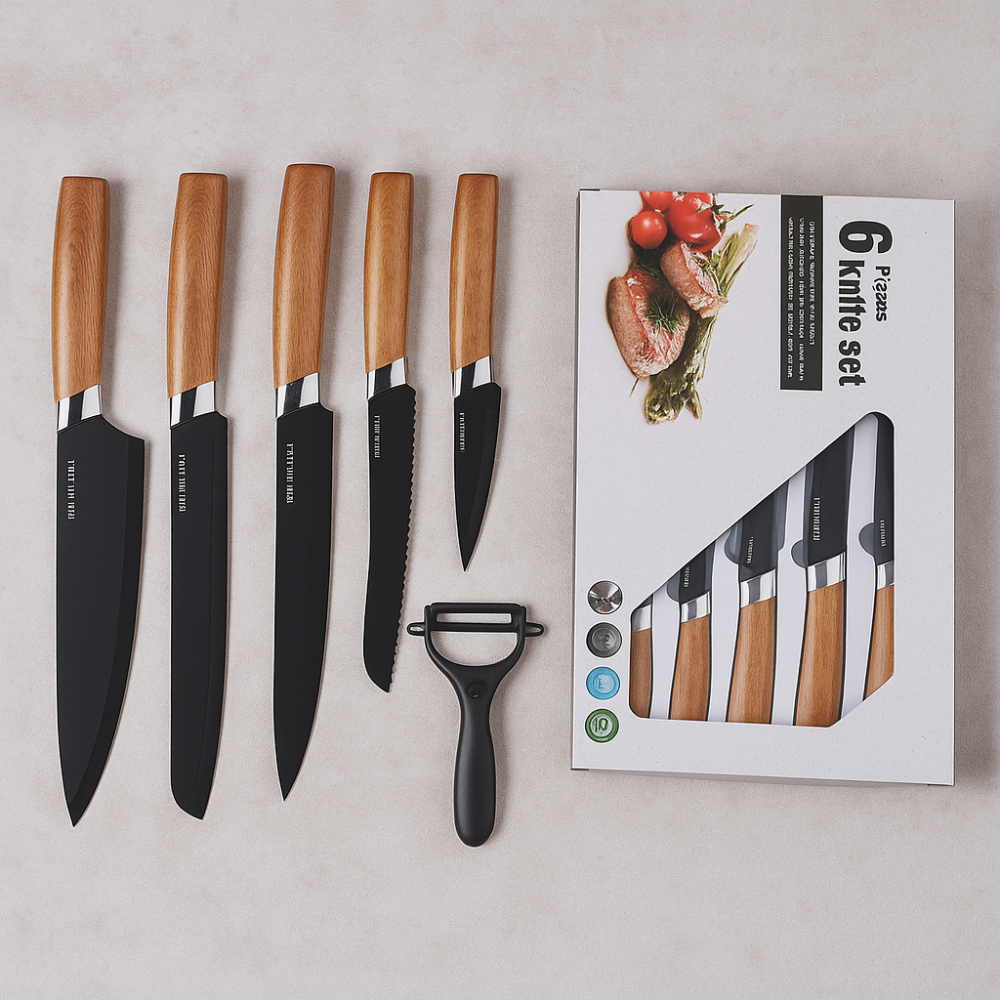 Gastronix | Set of 6 high carbon stainless steel kitchen knives